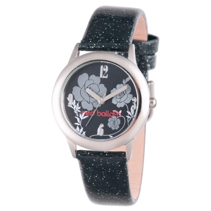 Women's Red Balloon Stainless Steel Watch - Black