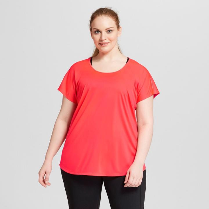 Women's Plus-size Run T-shirt - C9 Champion Hotline Orange