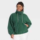 Women's Plus Size Sherpa Sweatshirt - Universal Thread Dark Green
