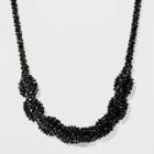 Beaded Statement Necklace - A New Day Black, Women's, Gold