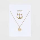 No Brand Libra Charm Necklace - Gold