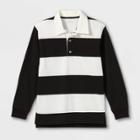 Plusboys' Rugby Striped Long Sleeve T-shirt - Art Class Black