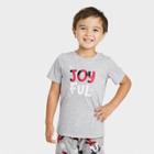 Toddler Holiday Joyful Matching Family Pajama T-shirt - Wondershop Gray