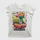 Plus Size Girls' Minecraft Short Sleeve T-shirt - White