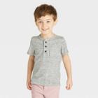 Toddler Boys' Short Sleeve Henley T-shirt - Cat & Jack Heather Gray
