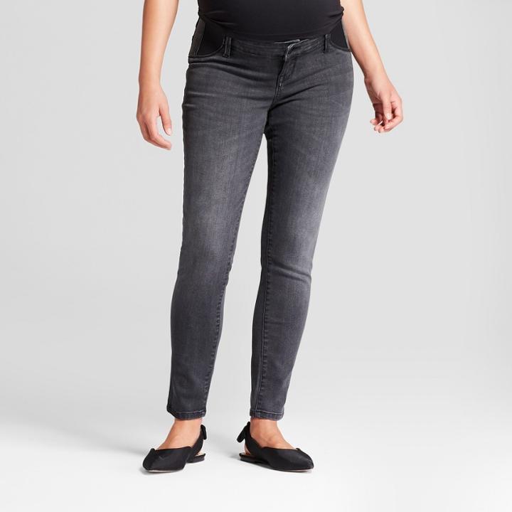 Maternity Inset Panel Skinny Jeans - Isabel Maternity By Ingrid & Isabel Black Wash