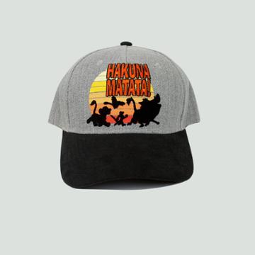 Disney Men's Pixar Hakuna Matata Flat Brim Hat - Heather (grey)