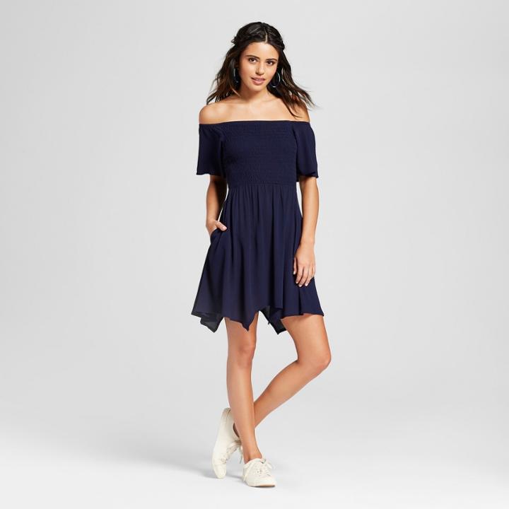 Women's Off The Shoulder Dress - Lots Of Love By Speechless (juniors') Navy