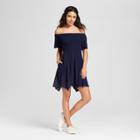 Women's Off The Shoulder Dress - Lots Of Love By Speechless (juniors') Navy