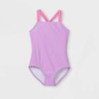 Girls' Wanna Vacay One Piece Swimsuit - Cat & Jack Purple