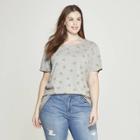 Women's Plus Size Short Sleeve Avocado T-shirt - Zoe+liv (juniors') - Gray