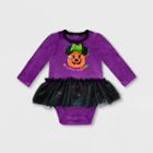 Baby Girls' Disney Minnie Mouse Bodysuit - Purple 0-3m - Disney