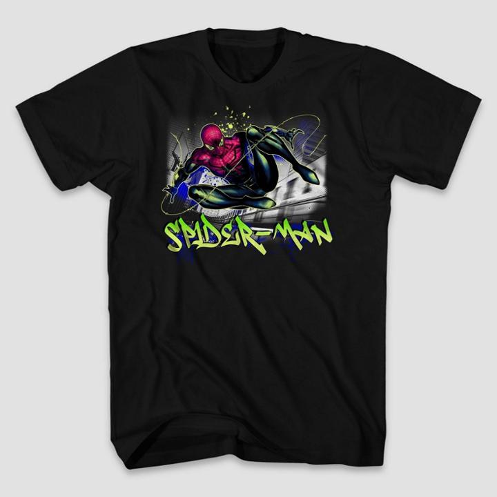 Men's Marvel Spider-man Short Sleeve Graphic T-shirt - Black