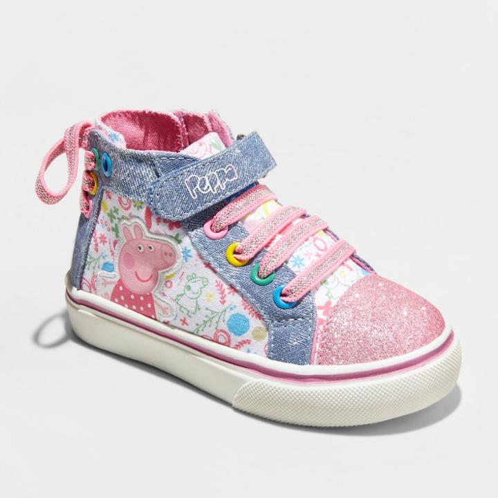 Toddler Girls' Peppa Pig High Top High Top Sneakers - White