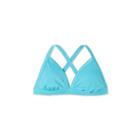 Women's Sustainably Made Plus Size Ribbed Triangle Bikini Top - Xhilaration Blue