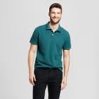 Men's Slim Fit Short Sleeve Collared Polo Shirt - Goodfellow & Co Green