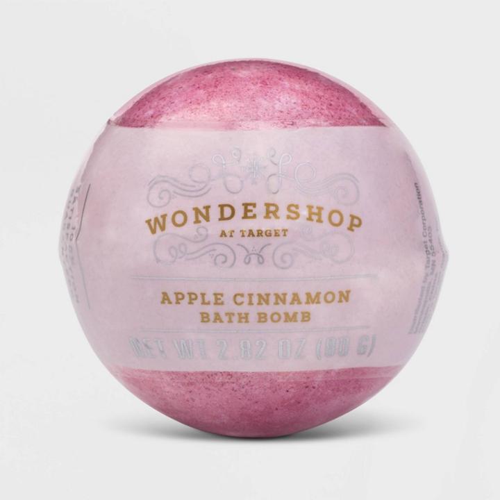 Apple Cinnamon Bath Bomb - Red - 2.82oz - Wondershop