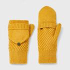 Women's Knit Flip Top Mittens - Universal Thread Yellow
