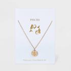 No Brand Pisces Charm Necklace - Gold