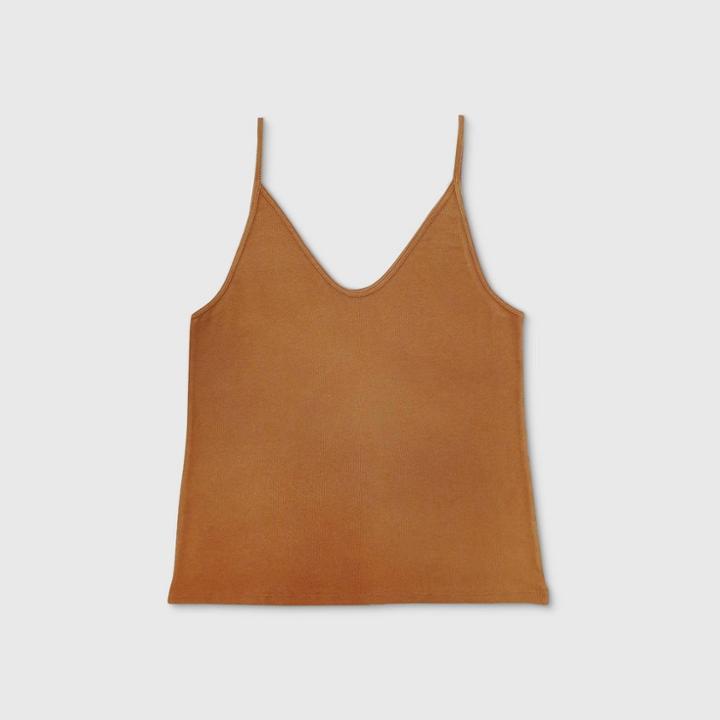 Women's Plus Size Ribbed Tank Top - Universal Thread Rust 1x, Women's,