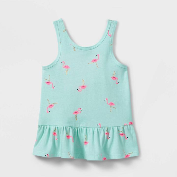 Toddler Girls' Flamingo Peplum Tank Top - Cat & Jack