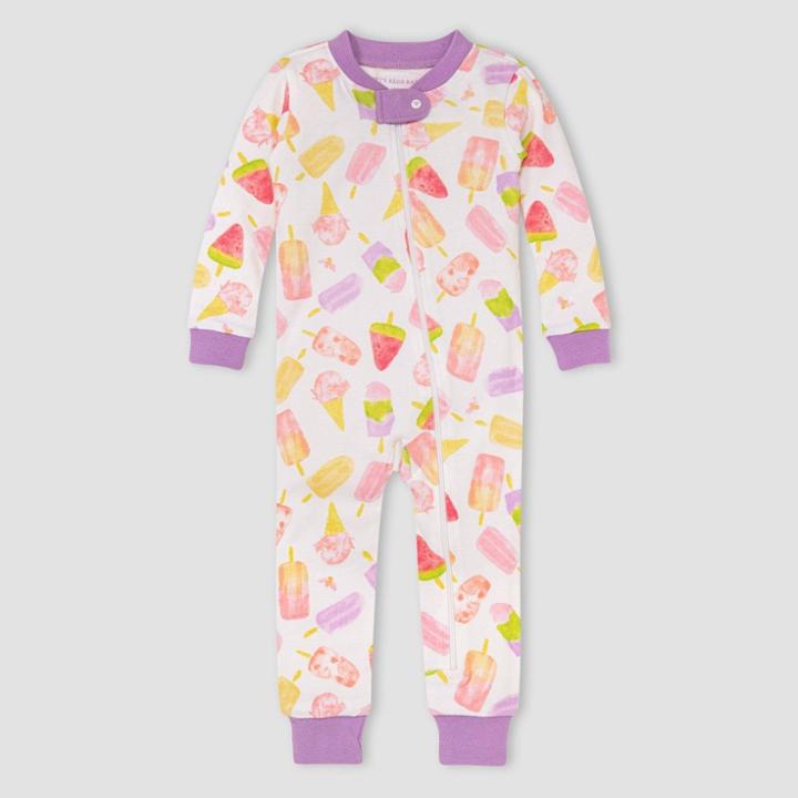 Burt's Bees Baby Baby Girls' Popcicles Footless Pajama Jumpsuit - 12m, Ivory/white