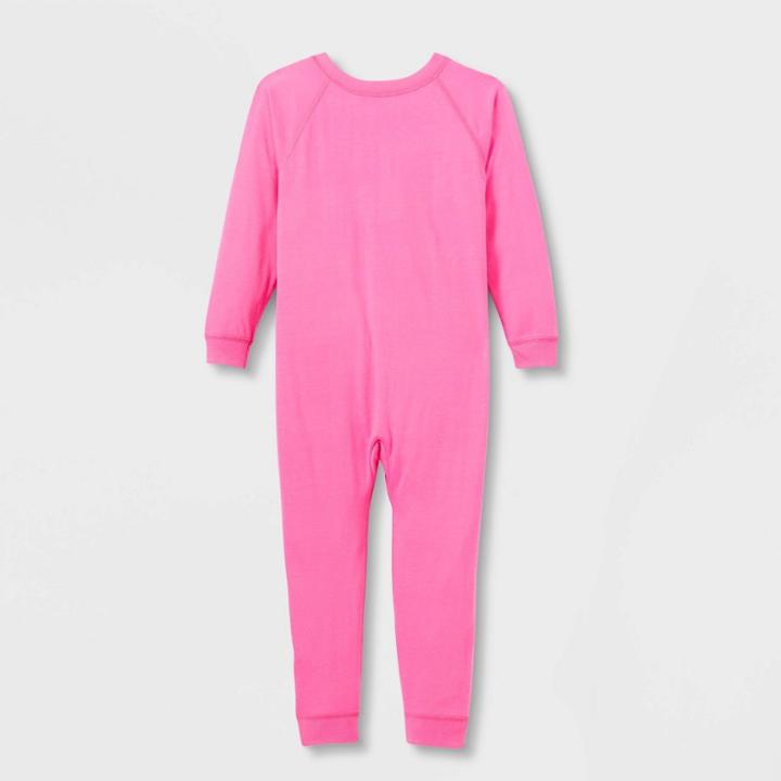 Toddlers' Adaptive Reversible Pajama Jumpsuit - Cat & Jack Bright Pink