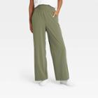 Women's Stretch Woven High-rise Wide Leg Pants - All In Motion