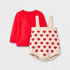 Baby Girls' Valentine's Day Heart Sweater Set - Cat & Jack Red Newborn
