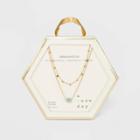 Gold Plated Amazonite Healing Stone Station Duo Necklace - A New Day Light Green, Women's,