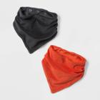 Kids' Adaptive Adjustable 2pk Bandana Scarves - Cat & Jack Gray/red