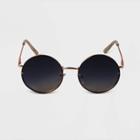 Women's Oversized Metal Round Sunglasses - A New Day Gold