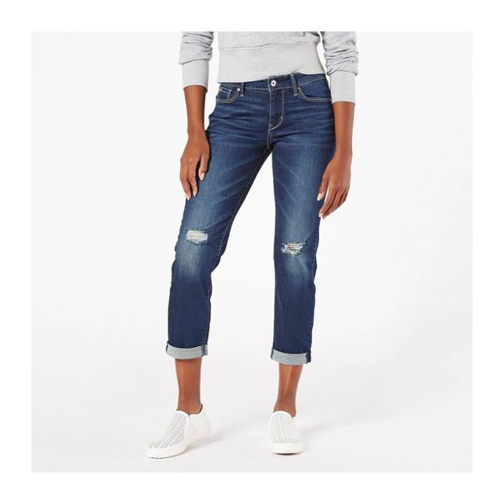 Denizen From Levi's Women's Modern Mid-rise Slim Boyfriend Jeans - Take It Breezy 2, Women's, Blue
