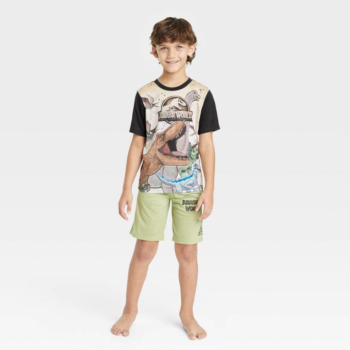 Boys' Jurassic World 3pc Pajama Set - Green/black