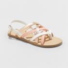 Girls' Hydee Two Piece Strappy Sandals - Cat & Jack Gold