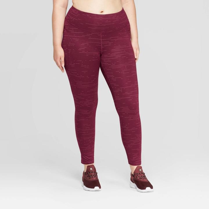 Women's Plus Size Studio Spacedye Print Mid-rise 7/8 Leggings 25 - C9 Champion Purple