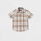 Petiteoshkosh B'gosh Toddler Boys' Short Sleeve Plaid Woven Button-down Shirt - Brown