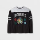 Boys' Harry Potter Hogwarts Logo Long Sleeve Graphic T-shirt - Black