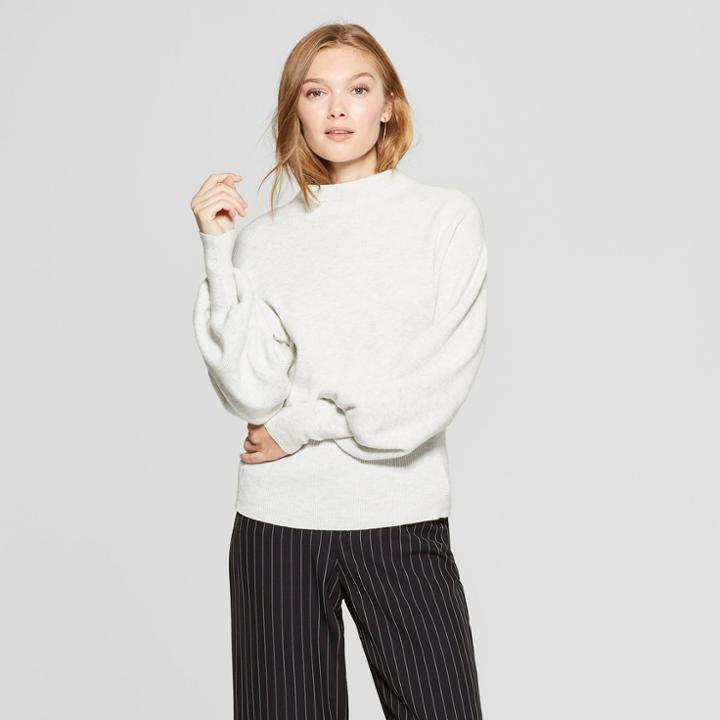 Women's Bishop Sleeve Pullover Sweater - A New Day