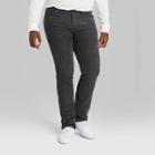 Men's Tall Slim Fit Corduroy Five Pocket Pants - Goodfellow & Co Charcoal Gray 32x36, Grey Gray