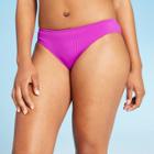 Women's Ribbed Hipster Bikini Bottom - Shade & Shore Lotus Purple