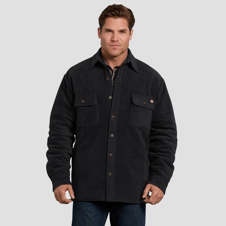 Dickies Men's Long Sleeve Shirt Jacket - Black
