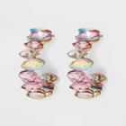 Crystal Cluster Hoop Earrings - A New Day Pink, Women's