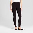 Women's Cotton Blend Fleece-lined Seamless Leggings With 5 Rise - A New Day Black