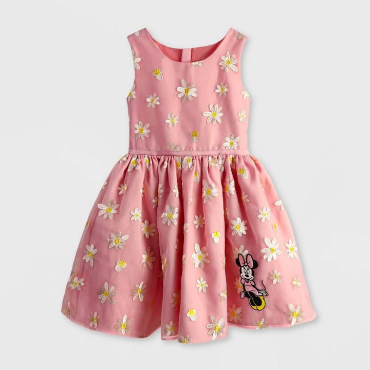 Girls' Disney Minnie Mouse A-line Dress - Pink 2 - Disney