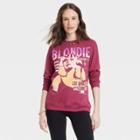 Merch Traffic Women's Blondie Oversized Graphic Sweatshirt - Burgundy