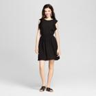 Petitewomen's Border Print Ruffle Short Dress - Xhilaration (juniors') Black M,