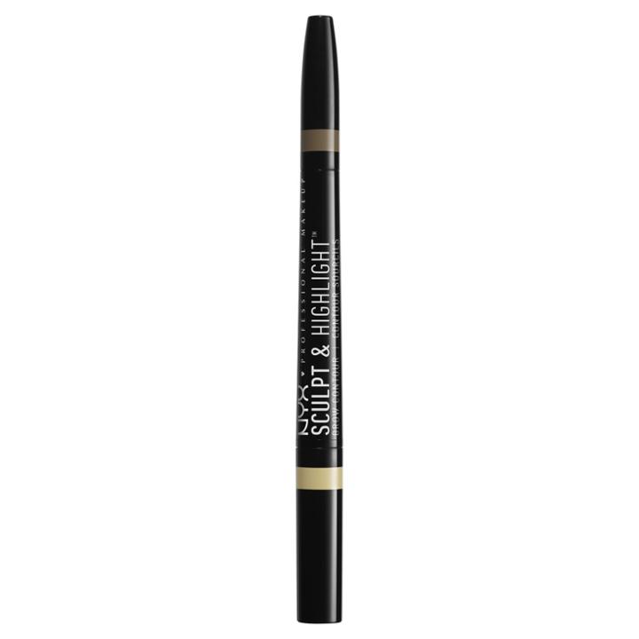 Nyx Professional Makeup Sculpt & Highlight Brow Contour Light Beige/espresso - 0.025oz, Light Beige / Brown