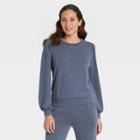 Women's Puff Sleeve Sweatshirt - Knox Rose Navy