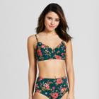 Vanilla Beach Women's Floral Print Scallop Underwire Bikini Top - Floral Forest